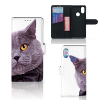 Xiaomi Mi A2 Telefoonhoesje met Pasjes Kat