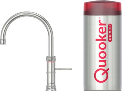 Quooker Classic Fusion round met COMBI+ boiler 3-in-1 kokend water kraan RVS Quooker Classic Fusion round met COMBI+ boiler 3-in-1 kokend water kraan RVS