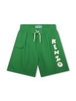 Kenzo Kids short de bain à logo imprimé - Vert - thumbnail