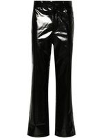 Feng Chen Wang pantalon à fini brillant - Noir