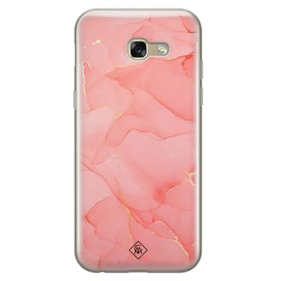 Samsung Galaxy A5 2017 siliconen hoesje - Marmer roze Samsung Galaxy A5 2017 siliconen hoesje - Marmer roze