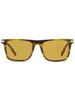 Zegna lunettes de soleil à effet écailles de tortue - Marron