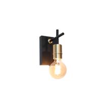 Artdelight Leuke wandlamp Mokka zwart met goud WL MOKKA ZW-MG