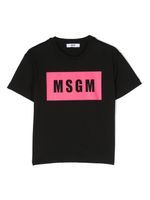 MSGM Kids t-shirt en coton à logo imprimé - Noir - thumbnail