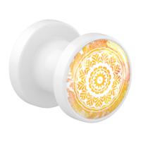 Tunnel met Mandala-design Acryl Tunnels & Plugs - thumbnail