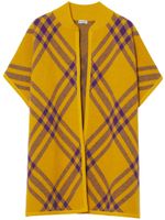 Burberry cape en laine à carreaux - Jaune