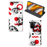 Mobiel BookCase Xiaomi Mi 11i | Poco F3 Skull Red - thumbnail