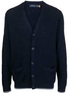 Polo Ralph Lauren cardigan à logo brodé - Bleu