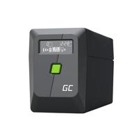 Greencell UPS 850 VA, 480 W, Powerproof met lcd-display, gemodificeerde sinusgolf, stroombeveiliging voor apparaten, 12 V/9 Ah accu, overspanningsbeveiliging, noodstroomvoorziening voor huishoudelijke