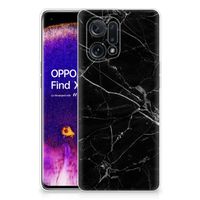 OPPO Find X5 TPU Siliconen Hoesje Marmer Zwart - Origineel Cadeau Vader - thumbnail