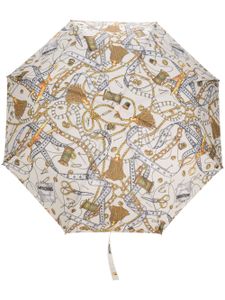 Moschino parapluie compact à imprimé léopard - Tons neutres