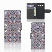 Samsung Galaxy A3 2015 Bookcase Flower Tiles