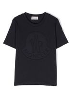 Moncler Enfant logo-embossed cotton T-shirt - Bleu