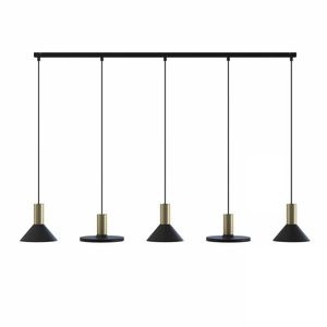 Nowodvorski Hanglamp Hermanos 5 lichts L 132 cm zwart - goud