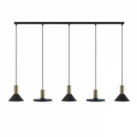 Nowodvorski Hanglamp Hermanos 5 lichts L 132 cm zwart - goud - thumbnail