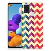 Samsung Galaxy A21s TPU bumper Zigzag Multi Color