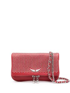 Zadig&Voltaire pochette Rock Nano en cuir - Rouge