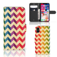 Apple iPhone X | Xs Telefoon Hoesje Zigzag Multi Color - thumbnail