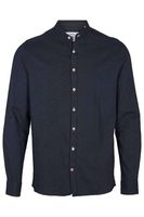 Kronstadt Dean Slim Fit Flanellen Overhemd marine, Effen - thumbnail