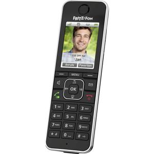 AVM FRITZ!FON C6 Black Edition Draadloze VoIP-telefoon Antwoordapparaat, Babyfoon, Handsfree, PIN-code LC-display Zwart