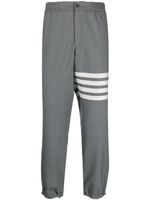 Thom Browne pantalon élastiqué à détails 4 bandes signature - Gris