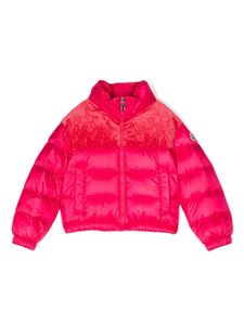 Moncler Enfant doudoune zippée à patch logo - Rose