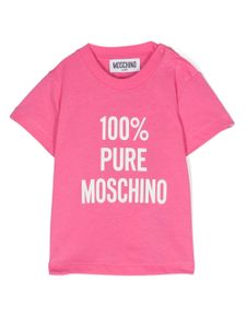 Moschino Kids t-shirt en coton à logo imprimé - Rose