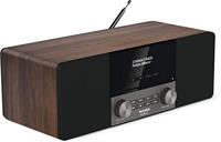 TechniSat DIGITRADIO 3 - Stereo DAB radio compact systeem (DAB+, FM, CD speler, Bluetooth, USB, hoofdtelefoonaansluiting, AUX ingang, radiowekker, OLED display, 20 Watt RMS) walnoot