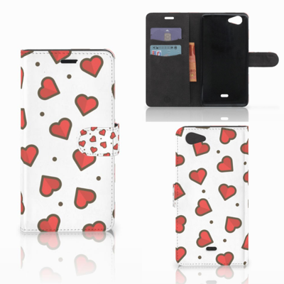 Wiko Pulp Fab 4G Telefoon Hoesje Hearts