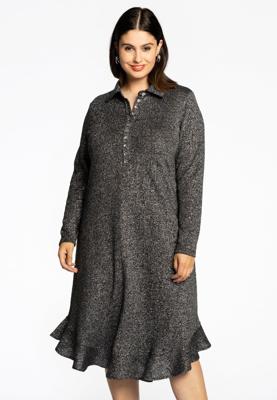 Yoek Jurk polo-kraag LUREX | Zilver | Maat 58/60