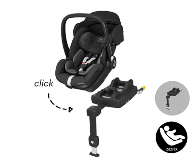 Autostoel Maxi-Cosi Marble i-Size Essential Black + GRATIS E-Safety Maxi-Cosi Smart Cushion Autostoel Maxi-Cosi Marble i-Size Essential Black + GRATIS E-Safety Maxi-Cosi Smart Cushion