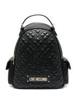 Love Moschino sac à dos à matelassage losanges - Noir