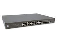 LevelOne GTP-2871 28-poorts L3 Lite Managed Gigabit PoE Switch, 4 x 10 GbE SFP+, 24 PoE-uitgangen, 400W PoE-prestatiebudget