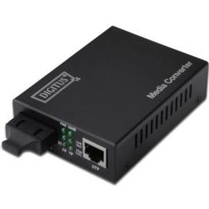 Digitus DN-82121-1 netwerk media converter 1000 Mbit/s 1310 nm Single-mode Zwart