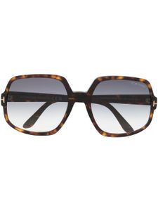 TOM FORD Eyewear lunettes de soleil Vera à monture oversize - Marron