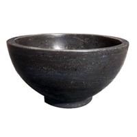 Waskom B-Stone Opbouw Rond 20x20x11cm Hardsteen Antraciet