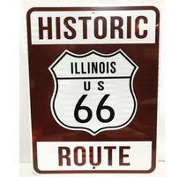 Historic Route 66 Illinois Snelweg Bord - Reflecterend - thumbnail