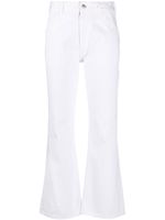 Maison Margiela pantalon court à coupe évasée - Blanc