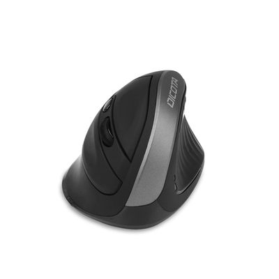 Dicota RELAX Ergonomische muis Draadloos Optisch Zwart 5 Toetsen 800 dpi, 1200 dpi, 1600 dpi Ergonomisch