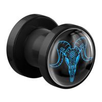 Tunnel met Magisch Doodshoofd Design Acryl Tunnels & Plugs