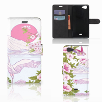 Wiko Pulp Fab 4G Telefoonhoesje met Pasjes Bird Standing