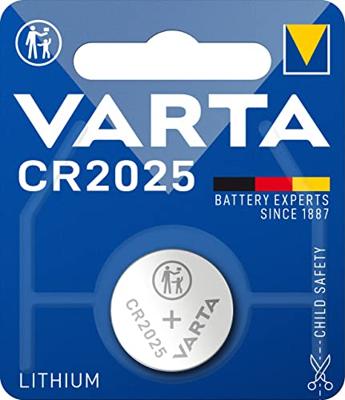 Varta CR2025, Lithium Knoopcellen Batterijen, 3V Batterij in Originele Blisterverpakking, 10-Pack