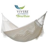 Vivere Braziliaanse effen 2-persoons hangmat (Kleur: grijs)