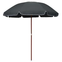 vidaXL Parasol met stalen paal 240 cm antraciet
