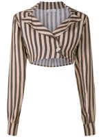 Amir Slama blouse crop à rayures - Multicolore