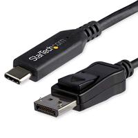 StarTech.com 1 m USB-C naar DisplayPort 1.4-kabel, 8K/5K/4K USB Type-C naar DP 1.4 Alt Mode videoadapter/kabel, HBR3/HDR/DSC, 8K 60Hz DP monitorkabel, USB-C/Thunderbolt 3 compatibel (CDP2DP141MB)