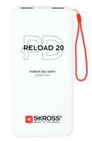 Skross Reload 20 PD Powerbank 20000 mAh Li-ion Wit Statusweergave - thumbnail