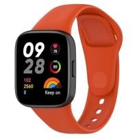 By Qubix - Siliconen bandje - Oranje - Compatible met Xiaomi Redmi Watch 3 - Compatible Xiaomi bandje