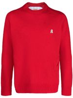 Undercover logo-patch wool jumper - Rouge - thumbnail