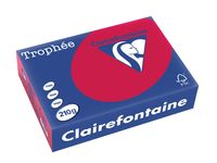 Clairefontaine Trophée Intens, gekleurd papier, A4, 210 g, 250 vel, kersenrood